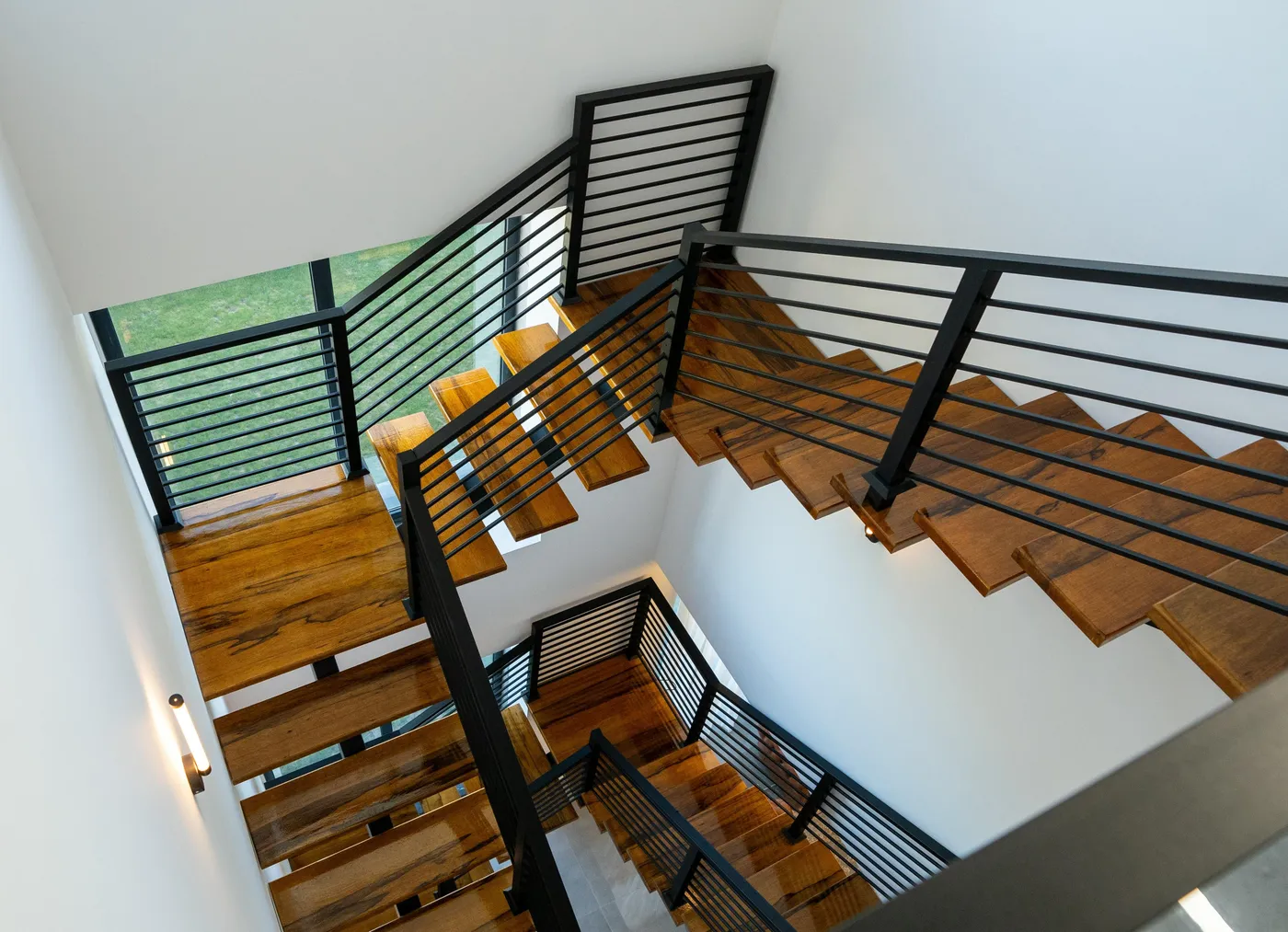 Custom floating stair installation in a Toronto home